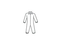 3652/5XL Microporous Coverall zipper front w/Elastic Wrist and Ankle