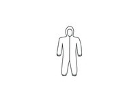 3656/3XL Microporous Coverall zipper front w/Elastic Wrist/Ankle and attached Hood