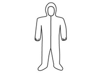 3659/XL Microporous Coverall zipper front w/Elastic Wrist/Ankle & attached Hood/Boot