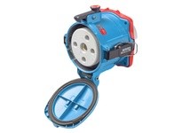 Meltric 37-24046 DS200 RECEPTACLE METAL BLUE SIZE 6 TYPE 4X 2P+N+G 200 A 277/480 VAC 60 Hz