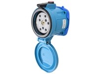 Meltric 37-34550 DS7c RECEPTACLE METAL BLUE SIZE 4 IP 66/67/69 5P 30 A 50 V 60 Hz NO AUX