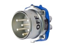 Meltric 37-38551 DS7c INLET METAL BLUE SIZE 4 IP 66/67/69 5P+G 30 A 600 VAC/130 VDC 60 Hz NO AUX