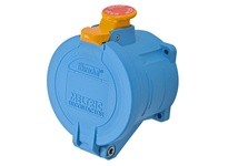 Meltric 37-64042-375 DS60 RECEPTACLE METAL BLUE SIZE 4 TYPE 4X IP 69 2P+G 60 A 480 VAC 60 Hz NO AUX MUSHROOM PAWL