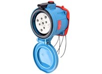 Meltric 37-64043-264-843 DS60 RECEPTACLE METAL BLUE SIZE 4 TYPE 4X IP 69 3P+G 60 A 480 VAC 60 Hz +4 AUX PADLOCK PAWL