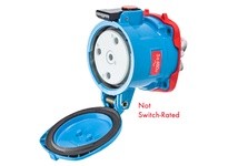 Meltric 37-64043-352 DS60 RECEPTACLE METAL BLUE SIZE 4 TYPE 4X IP 69 3P+G 60 A 480 VAC 60 Hz NO AUX STRAIGHT INSERTION