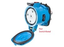 Meltric 37-64143-352 DS60 RECEPTACLE METAL BLUE SIZE 4 TYPE 4X IP 69 3P+G 60 A 600 VAC 60 Hz NO AUX STRAIGHT INSERTION