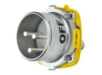 Meltric 37-68109 DSDC6 INLET METAL SIZE 4 TYPE 4X IP 69 2P+G 60 A 130 VDC 60 Hz