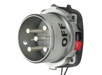 Meltric 37-68147-972 DS60 INLET METAL SIZE 4 TYPE 4X IP 69 3P+N+G 60 A 347/600 VAC 60 Hz +2 AUX