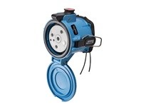 Meltric 37-94143-262 DS100 RECEPTACLE METAL BLUE SIZE 5 TYPE 4X IP 69 3P+G 100 A 600 VAC 60 Hz +2 AUX