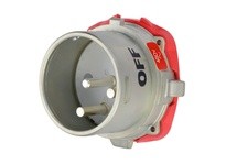 Meltric 37-98042 DS100 INLET METAL SIZE 5 TYPE 4X IP 69 2P+G 100 A 480 VAC 60 Hz NO AUX