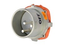 Meltric 37-98072 DS100 INLET METAL SIZE 5 TYPE 4X IP 69 2P+G 100 A 250 VAC 60 Hz NO AUX