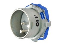 Meltric 37-98209 DSDC9 INLET METAL SIZE 5 TYPE 4X IP 69 2P+G 100 A 250 VDC