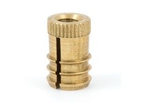 E-Z LOK 370-4-BR Threaded Insert for Soft Wood or Plastic - Triple fin - 1/4-20 Pack of 10