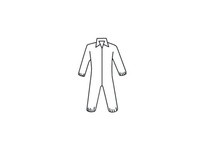 3702/L PosiWear UB White Coverall Elastic Wrist and Ankle | YarinInd