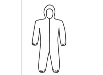 3706/XXXXXL PosiWear UB White Coverall Hood Elastic Wrist and Ankle
