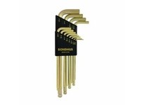 Bondhus 37936 Set 12 GoldGuard Plated Ball End L-Wrenches | Durable Tools