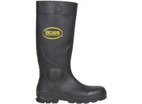 380-800/8 PLAIN TOE PVC WATERPROOF BOOT PRE-FORMED INSOLE MADE IN USA BLACK