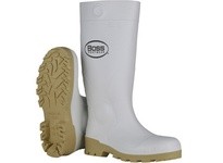 380-900/13 PLAIN TOE PVC WATERPROOF BOOT PRE-FORMED INSOLE WHITE