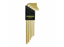 Bondhus 38046 Set 6 GoldGuard Plated Ball End L-Wrenches 1.5-5mm