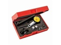 Starrett 3809MAC Dial Test Indicator with Dovetail, 0.8mm Range, 0-40-0 1-1/4" Dial Face, 0.01mm Graduations, with Accessories, 