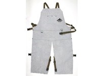 MCR 38242MW Leather Welding Bib Apron Split Leg and Front Pocket 24x42 | Durable Protection