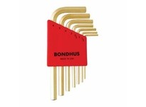Bondhus 38292 Set 7 GoldGuard Plated Hex L-Wrenches 1.5-6mm - Short | Durable Tools