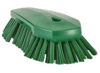 Vikan 38922 Brush Scrub Angled Stiff 8" PP/PBT Green | Durable Cleaning Tool