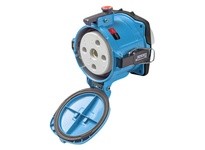 Meltric 39-24027-K14 DR250 RECEPTACLE METAL BLUE SIZE 6 TYPE 4X 3P+N+G 250 A 347/600 VAC 60 Hz NO AUX