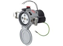 Meltric 39-44143-172 DR400 RECEPTACLE METAL GRAY SIZE 7 TYPE 4X IP 69 3P+G 400 A 600 VAC 60 Hz +2 AUX