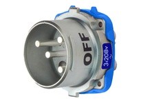 Meltric 39-68233-K16 DR100 INLET METAL SIZE 4 TYPE 4X IP 69 3P+G 100 A 208 VAC 60 Hz NO AUX