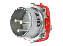 Meltric 39-68242-K04 DR100 INLET METAL SIZE 4 TYPE 4X IP 69 2P+G 100 A 480 VAC 60 Hz NO AUX