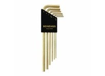 Bondhus 39146 Set 6 GoldGuard Plated Hex L-Wrenches 1.5-5mm - Long