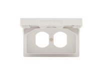 Cooper Eaton 3962W-BU Cover 1G Duplex Receptacle Wet Loc Hor Plas White