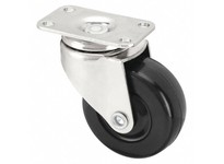 3A814 31807 Standard Plate Caster Swivel Rubber 75 lb 2 in Wheel Dia