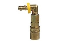 Dixon 3CM9B3-B CM-Series Industrial Mold Valved Coupler 90° Push-Loc Barb