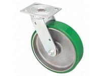 3G143 NSF-Listed Sanitary Plate Caster Swivel Polyurethane | 8 in Wheel