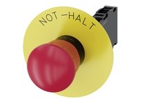 Siemens 3SU1100-1HB20-1FH0 EMERGENCY STOP, MUSHROOM, PUSHBUTTON, 40MM, RED, ROTATE TO UNLATCH, POSITIVE