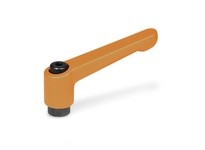JWWINCO 3TA19O GN300-30-1/4X20 Zinc Die-Cast Adjustable Lever 1.18" Long Orange