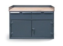 StrongHold 4.22.10-WB-300-2DB-MT Workbench with Maple Top and Raised Sides 50x30x34