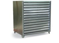 StrongHold 4.24.2-360-12DB-SS Stainless Steel Print Storage Cabinet 50x36x50