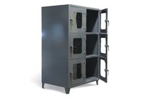 StrongHold 4.66.9-6D-LD-240 Clear View Cabinet with 6 Compartments 54x24x81