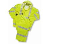 4033/6XL West Chester 3pc. Hi-Vis Yellow Poly Oxford/PU Rainsuit Class 3 | YarinInd