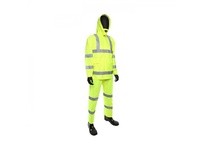 4033/XXL West Chester 3pc. Hi-Vis Yellow Poly Oxford/PU Rainsuit Class 3