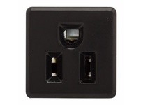 Cooper Eaton 4067-01BK-BU Receptacle Snap-In 15A125V QckCon Metal Clp Black