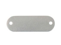 Hanson 41136 RECTANGLE TAG-ALUMINUM ROUND END 5/8"X1-29/32" 100PK