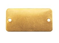 Hanson 41242 Rectangle Tag-Brass Round Corner 5/8" x 2-1/2" 100PK | YarinInd