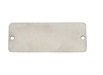 Hanson 41281 Rectangle Tag - Aluminum Round Corner 1" x 2-1/2" | 100PK | YarinInd