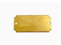 Hanson 41332 RECTANGLE TAG-BRASS NOTCH 1-7/16"X3-1 | YarinInd