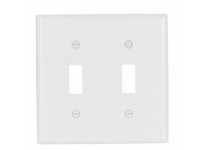 Cooper Eaton 4139W-BOX Wallplate 2G Toggle Thrmst Std Deep White | YarinInd