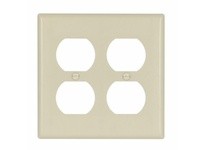 Cooper Eaton 4150V-BOX Wallplate 2G Duplex Receptacle | Durable Ivory Finish